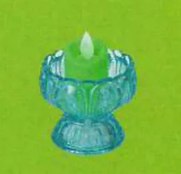 Cốc nến hoa sen HS-02P (Ngọc bích, dùng pin)